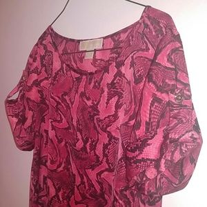 NWOT Michael Kors - red snake pattern tee